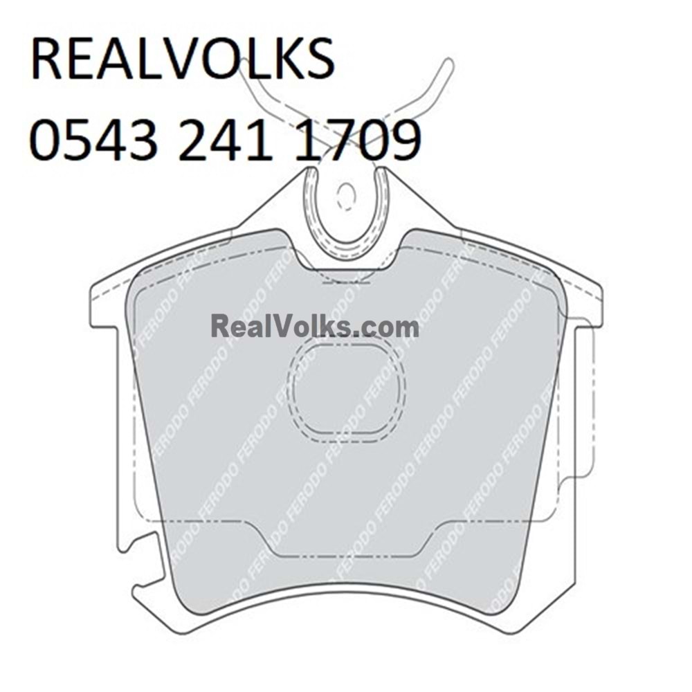 ARKA FREN BALATASI A3 1,6 1,6 FSI 1,9 TDI 2,0 FSI 2,0 TDI (05 / 03 ) GOLF V 1,4 16V 1,4 FSI 1,6 FSI