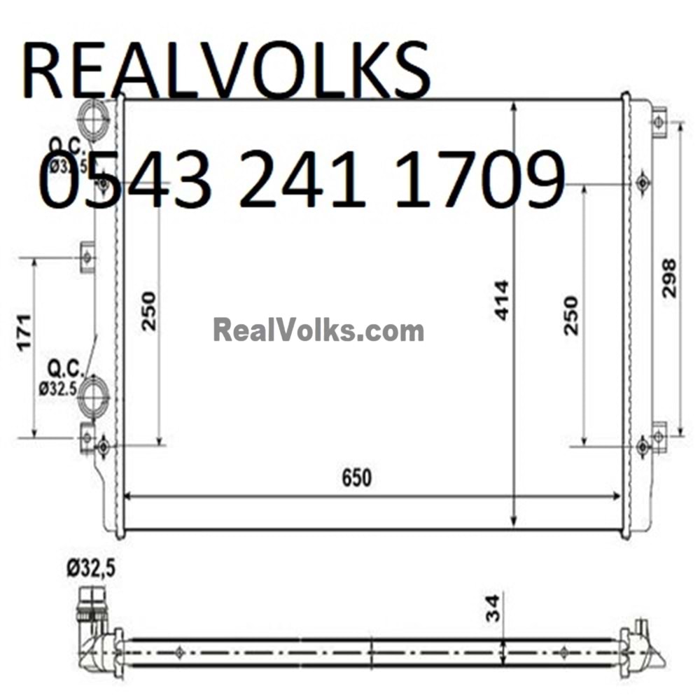 MOTOR RADYATORU (648X460) CADDYPASSAT GOLF JETTAOCTAVIATOURANALTEASUPERB 2,0TDI CFHC 04>13