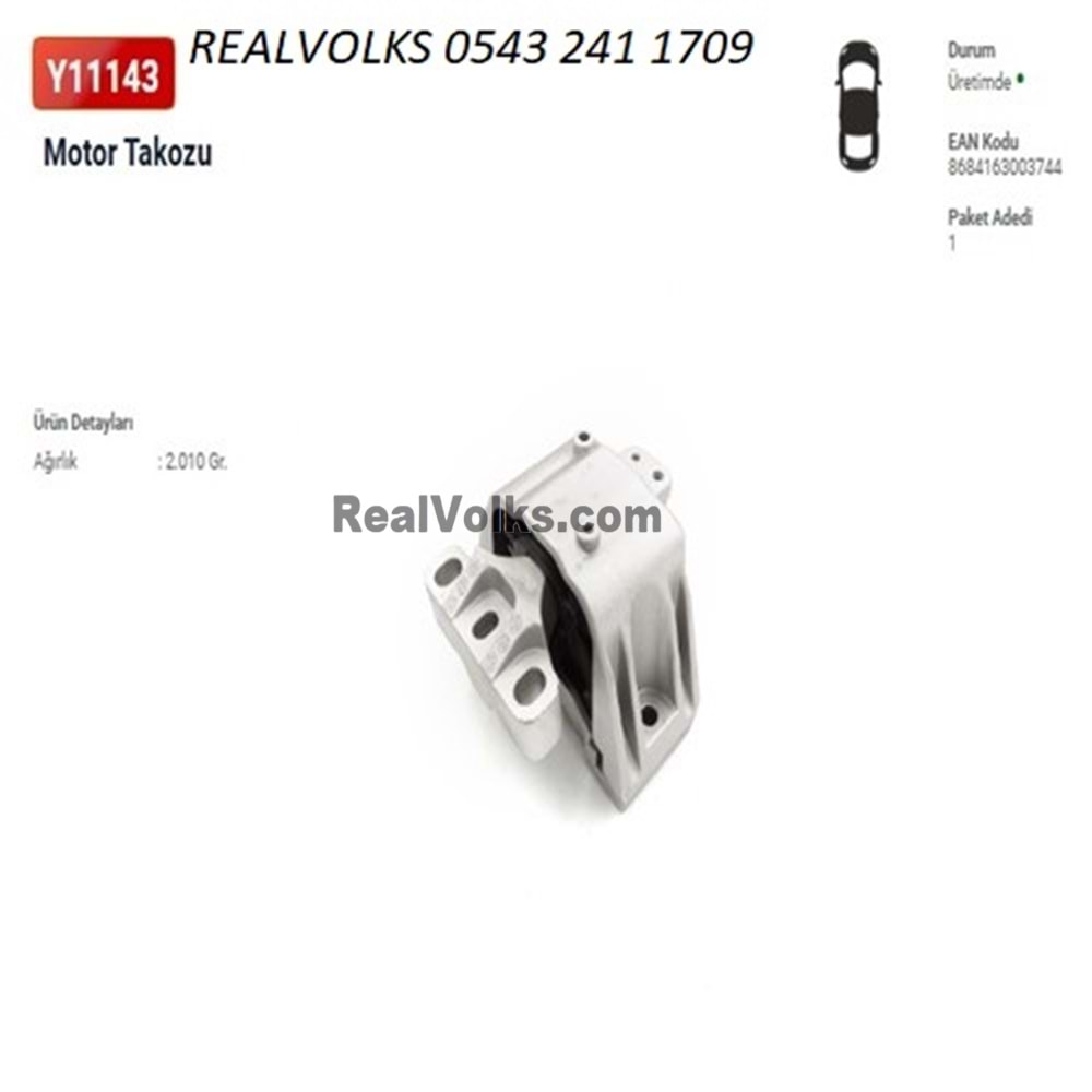 MOTOR TAKOZU BORA-GOLF IV-YENI BEETLE 1.4 16V-1.6 SEAT LEON-TOLEDO II 1.6-SKODA OCTAVIA 1.6-AUDI A3 1.6