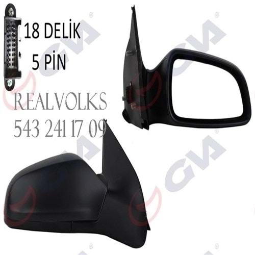 DIŞ DİKİZ AYNASI ASTRA H 04> SAĞELEKT.ISI SİYAH