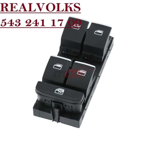 CAM ACMA KUMANDA DUGMESI SOL DORTLU KROM GOLF VII - PASSAT B8 - TIGUAN - LEON - ALTEA