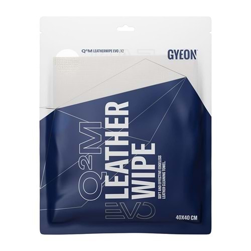 GYEON Q²M LeatherWipe EVO Deri Aksamlara Özel Temizleme Bezi 2'li Paket - 40x40 cm